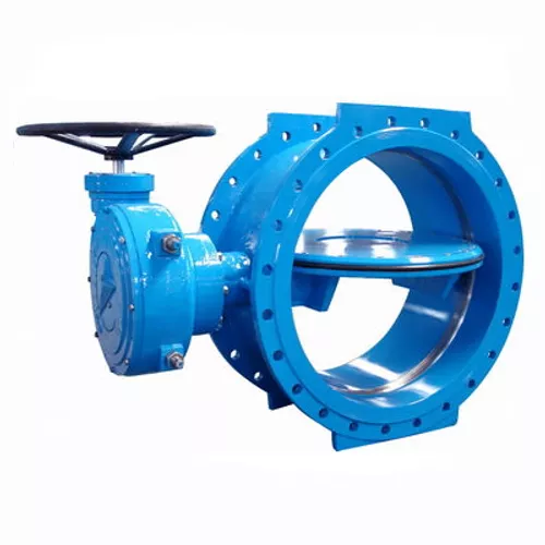 Double eccentric flanged butterfly valve
