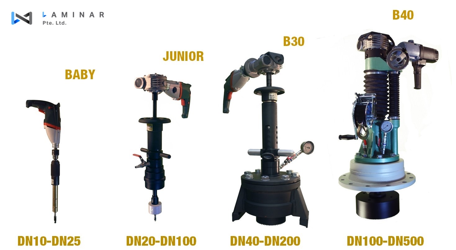 HOT TAP MACHINES 5 Hot tapping machines- Underpressure drilling machines for gas and water
