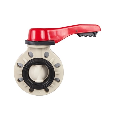 PPH BUTTERFLY VALVE with hand LEVER and lock (Custom)