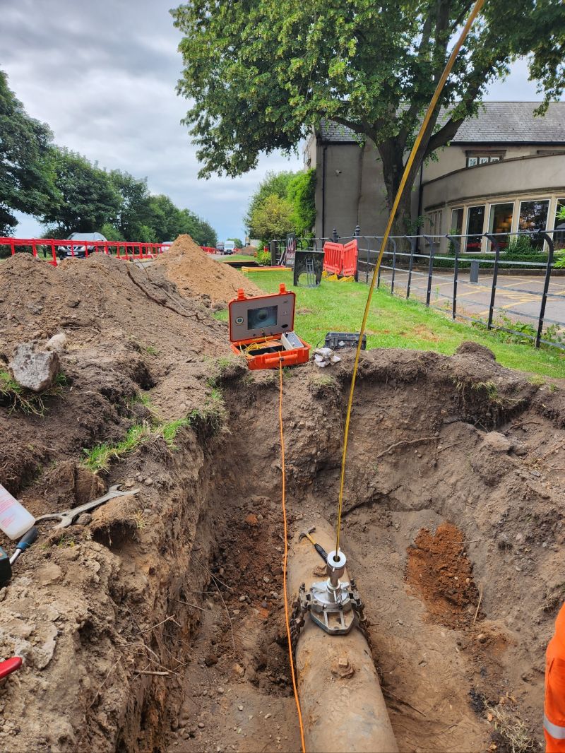 gas inspection pipe main camera cctv metal